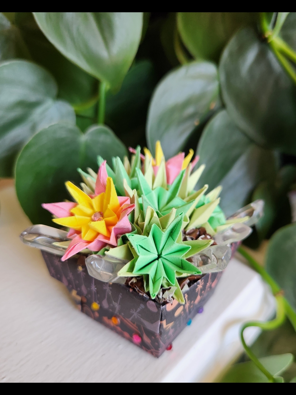 Handmade Origami Venus Cactus